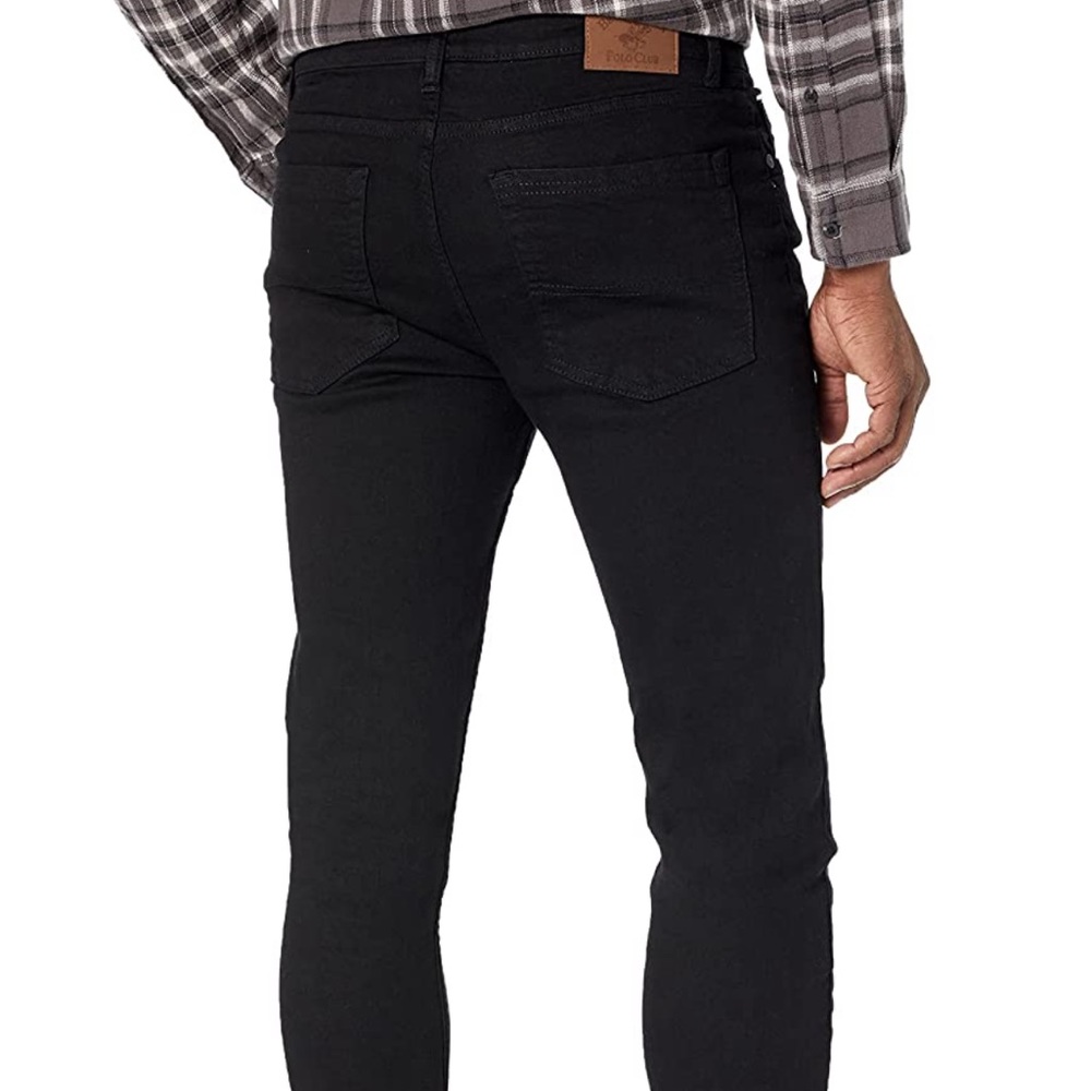 Beverly Hills Polo Club Men's Basic Stretch Denim Black Jeans 30x30